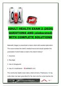 Adult Health Exam 2 &lpar;2026&rpar; &vert; 100&plus; NCLEX-Style Questions & Complete Solutions &vert; Cardiovascular&comma; Endocrine & Pharmacology &vert; Adult Health Nursing