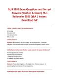 NUR 2502 Exam Questions and Correct Answers &lpar;Verified Answers&rpar; Plus Rationales 2026 Q&A &vert; Instant Download Pdf