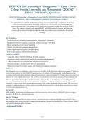 HESI NUR 204 Leadership & Management V1 Exam - Fortis&NewLine;College Nursing Leadership and Management - 2026&sol;2027&NewLine;Edition &vert; 250 Verified Questions
