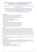 NUR 2214 Final Exam - Nursing Care of the Older Adult &NewLine;2026&sol;2027 Edition &vert; 250 Verified Questions