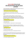 NSG 123 HESI Final Exam Nursing Fundamentals & Medical-Surgical Nursing Questions  and Answers