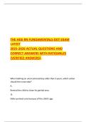 THE HESI RN FUNDAMENTALS EXIT EXAM &NewLine;LATEST  &NewLine;2025-2026 ACTUAL QUESTIONS AND  &NewLine;CORRECT ANSWERS WITH RATIOANLES &NewLine;&lpar;VERIFIED ANSWERS&rpar;&period;