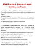 NR548&sol; NR 548 Exam Psychiatric Assessment For The PsychiatricMental Health Nurse Practitioner Review Week 6 Newest 2026 Actual Questions and Correct Answers &lpar;Latest 2026 &sol; 2027 Update&rpar; Graded A&plus; 100&percnt; Guarantee Verified by Experts