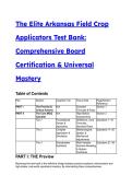 Elite Arkansas Field Crop Applicator Test Bank&colon; 2026&sol;2027 Board Certification Mastery
