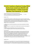 NUR 283 Transition to Registered Nursing Official Practice Exam Actual Exam 2026&sol;2027 with Detailed Rationales &vert; Complete Exam-Style Questions &vert; Pass Guaranteed &ndash; A&plus; Graded&NewLine;&NewLine;