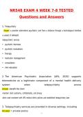 NR548&sol; NR 548 Exam 4 &lpar;Week 7 - 8&rpar; Tested Psychiatric Assessment for PMHNP - Chamberlain Newest 2026 Actual Questions and Correct Answers &lpar;Latest 2026 &sol; 2027 Update&rpar; Graded A&plus; 100&percnt; Guarantee Verified by Experts