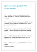 LCQ Course Exam Questions With Correct Answers