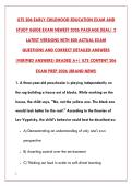 ILTS 206 EARLY CHILDHOOD EDUCATION EXAM 2026 - COMPLETE TEST BANK WITH 200 REAL EXAM QUESTIONS & VERIFIED ANSWERS&NewLine;
