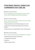 FITOUR PRIMARY PERSONAL TRAINING EXAM&NewLine;COMPREHENSIVE STUDY GUIDE 2026
