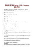 BIO201 CAC Chapter 1&comma; 4 & 5 Lecture EXAM &num;1 &lpar;2026&rpar; Actual Questions & Answers  100&percnt; Guarantee Pass