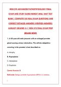 MSN 570 ADVANCED PATHOPHYSIOLOGY FINAL EXAM 2026 - COMPLETE TEST BANK WITH 350 REAL EXAM QUESTIONS & VERIFIED ANSWERS&NewLine;