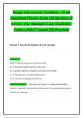 Google Cybersecurity Certificate &ndash; Final &NewLine;Assessment Practice Exam 100 Questions & &NewLine;Answers Plus Rationales Latest Guidelines &NewLine;Updates 2026&sol;27 Instant Pdf Download