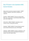 Psyc 375 Exam 1 Uvic Questions With Correct Answers&period;