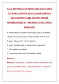 NACC PSW EXAM PREP&colon; 200 PRACTICE QUESTIONS & ANSWERS&NewLine;