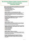 NU 518 Exam Alabama Cardiac & Vascular Assessment Questions and Correct Answers