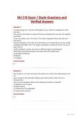 NU 518 Exam 1 Study Questions and Verified Answers&period;
