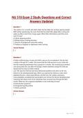 NU 518 Exam 2 Study Questions and Correct Answers Updated