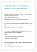 Psych 375 Cognition Midterm Exam Questions With Correct Answers