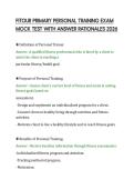 FITOUR PRIMARY PERSONAL TRAINING EXAM&NewLine;MOCK TEST WITH ANSWER RATIONALES 2026