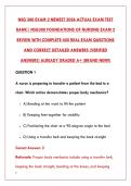 NSG 300 FOUNDATIONS OF NURSING EXAM 2 PREP&colon; 400&plus; REAL EXAM QUESTIONS WITH VERIFIED ANSWERS & DETAILED RATIONALES &vert; COMPLETE TEST BANK COVERAGE&NewLine;