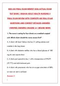 NSG 430 FINAL EXAM PREP&colon; 200&plus; ACTUAL MED-SURG CRITICAL CARE QUESTIONS WITH VERIFIED ANSWERS & DETAILED RATIONALES &vert; COMPLETE TEST BANK COVERAGE&NewLine;
