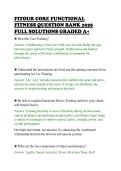 FITOUR CORE FUNCTIONAL&NewLine;FITNESS QUESTION BANK 2026&NewLine;FULL SOLUTIONS GRADED A&plus;