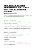FITOUR CORE FUNCTIONAL&NewLine;FITNESS REVIEW 2026 VERIFIED&NewLine;QUESTIONS WITH COMPLETE&NewLine;ANSWERS