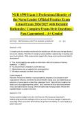 NUR 4590 Exam 1 Professional Identity of the Nurse Leader Official Practice Exam Actual Exam 2026&sol;2027 with Detailed Rationales &vert; Complete Exam-Style Questions &vert; Pass Guaranteed &ndash; A&plus; Graded&NewLine;&NewLine;