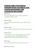 FITOUR CORE FUNCTIONAL&NewLine;FITNESS STUDY MATERIAL 2026&NewLine;TESTED QUESTIONS AND&NewLine;ACCURATE SOLUTIONS&NewLine;