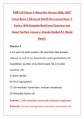 NURS 612 ADVANCED HEALTH ASSESSMENT EXAM 4 PREP&colon; 200&plus; REAL EXAM QUESTIONS WITH VERIFIED ANSWERS & DETAILED RATIONALES &vert; COMPLETE TEST BANK COVERAGE&NewLine;