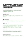 FITOUR GROUP EXERCISE STUDY&NewLine;PACK 2026 COMPLETE ANSWERS&NewLine;VERIFIED PASS