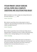 FITOUR PRIMARY GROUP EXERCISE&NewLine;ACTUAL PAPER 2026 COMPLETE&NewLine;QUESTIONS AND SOLUTIONS PASS READY