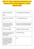 CWV 101 Topic 4 Quiz Exam Questions and&NewLine;Answers with Verified Solutions &vert; Latest&NewLine;Updated 2026