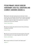 FITOUR PRIMARY GROUP EXERCISE&NewLine;ASSESSMENT 2026 FULL QUESTIONS AND&NewLine;CORRECT ANSWERS GRADED A&plus;