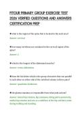 FITOUR PRIMARY GROUP EXERCISE TEST&NewLine;2026 VERIFIED QUESTIONS AND ANSWERS&NewLine;CERTIFICATION PREP&NewLine;