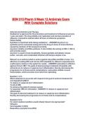 BSN 315 Pharm II Week 12 Antivirals Exam With Complete Solutions
