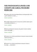 FIXED PROSTHODONTICS UPDATED CORE&NewLine;CONCEPTS AND CLINICAL PROCEDURES&NewLine;REVIEW 2026