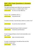 MAE 1351 Exam Questions & Answers &lpar;Grade A&plus;&rpar;&period;docx&NewLine;&NewLine;