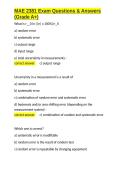 MAE 2381 Exam Questions & Answers &lpar;Grade A&plus;&rpar;&period;docx&NewLine;&NewLine;
