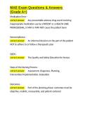 MAE Exam Questions & Answers &lpar;Grade A&plus;&rpar;&period;docx&NewLine;&NewLine;