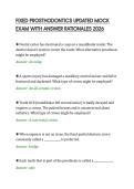 FIXED PROSTHODONTICS UPDATED MOCK&NewLine;EXAM WITH ANSWER RATIONALES 2026