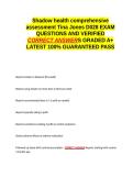Shadow health comprehensive assessment Tina Jones D028 EXAM QUESTIONS AND VERIFIED CORRECT ANSWERS GRADED A&plus; -LATEST 2026-2027- 100- GUARANTEED PASS&period;docx&NewLine;&NewLine;