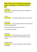 MAE 1351 Intro to Engineering Design Exam 2 Questions & Answers &lpar;Grade A&plus;&rpar;&period;docx&NewLine;&NewLine;