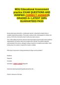 WGU Educational Assessment practice EXAM QUESTIONS AND VERIFIED CORRECT ANSWERS GRADED A&plus; -LATEST 2026-2027- 100- GUARANTEED PASS&period;docx&NewLine;&NewLine;