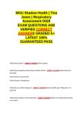 WGU Shadow Health -Tina Jones - Respiratory Assessment D028 EXAM QUESTIONS AND VERIFIED CORRECT ANSWERS GRADED A&plus; -LATEST 2026-2027- 100- GUARANTEED PASS&period;docx&NewLine;&NewLine;