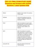 CWV-101 FINAL EXAM STUDY GUIDE&NewLine;Questions and Answers with Verified&NewLine;Solutions &vert; Latest Updated 2026