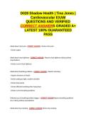 D028 Shadow Health - Tina Jones -Cardiovascular EXAM QUESTIONS AND VERIFIED CORRECT ANSWERS GRADED A&plus; -LATEST 2026-2027- 100- GUARANTEED PASS&period;docx&NewLine;&NewLine;