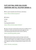 FLETC BOP FINAL PAPER 2026 SOLVED&NewLine;QUESTIONS AND FULL SOLUTION GRADED A&plus;