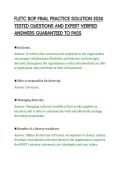 FLETC BOP FINAL PRACTICE SOLUTION 2026&NewLine;TESTED QUESTIONS AND EXPERT VERIFIED&NewLine;ANSWERS GUARANTEED TO PASS&NewLine;