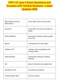 CWV-101 quiz 5 Exam Questions and&NewLine;Answers with Verified Solutions &vert; Latest&NewLine;Updated 2026&NewLine;